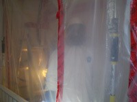 Mould remediation enclosure in a residential home